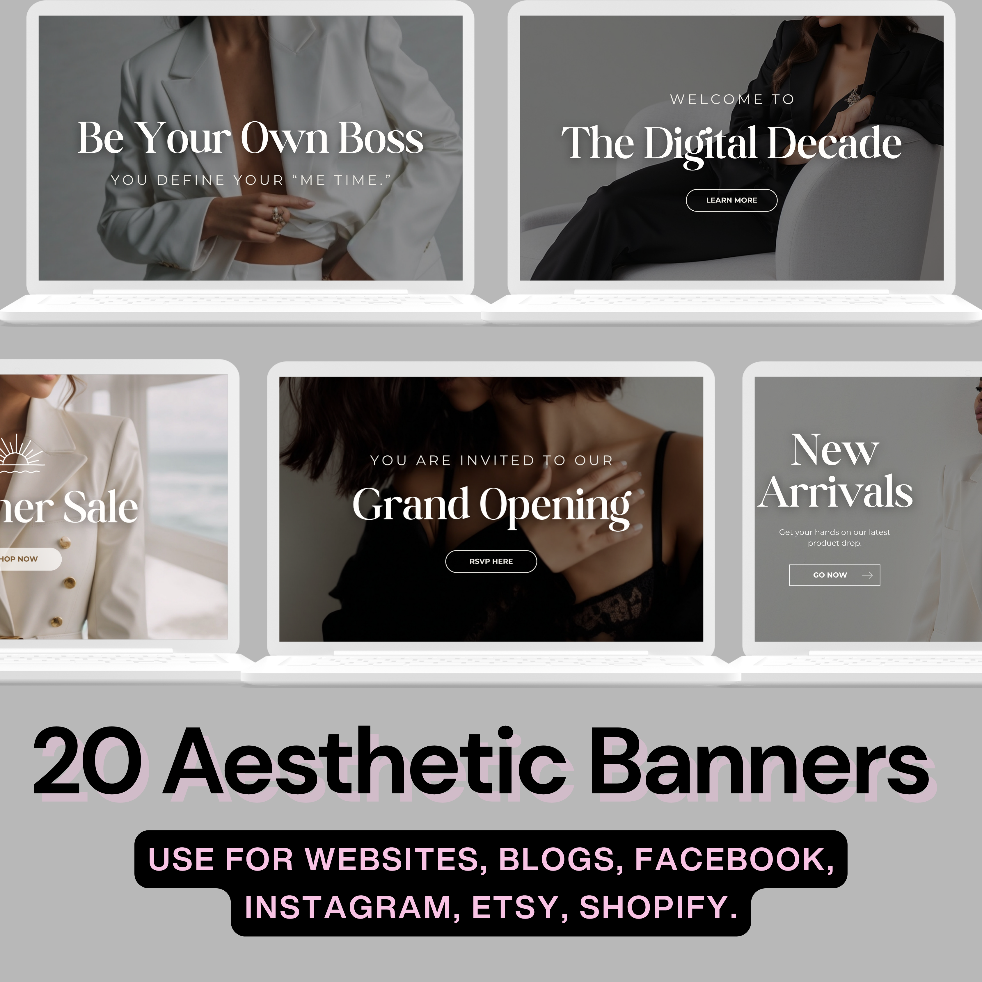 20 Aesthetic Banners for Websites, Blogs, Social Media