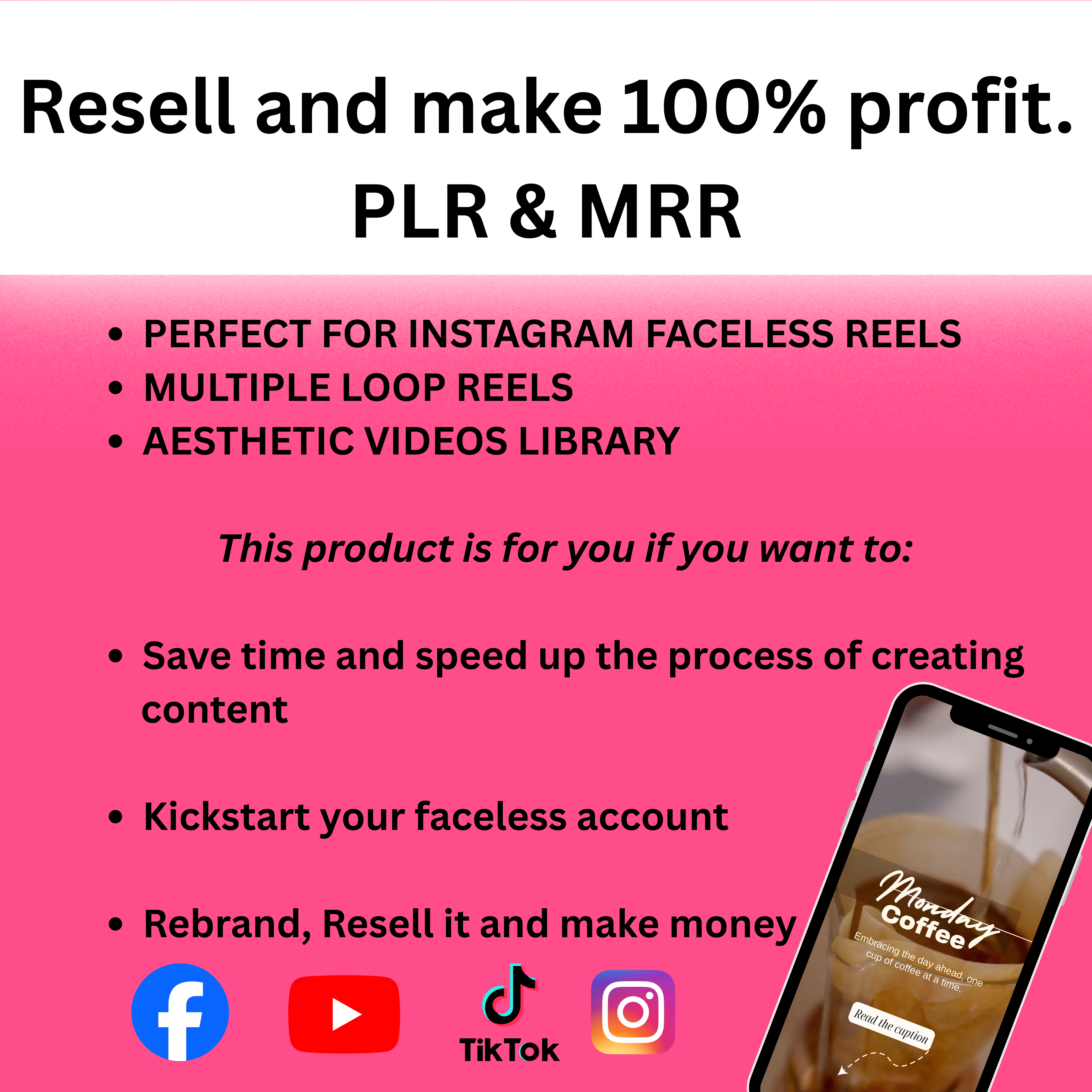 111 Faceless Reels Videos for Digital Marketing with MRR & PLR