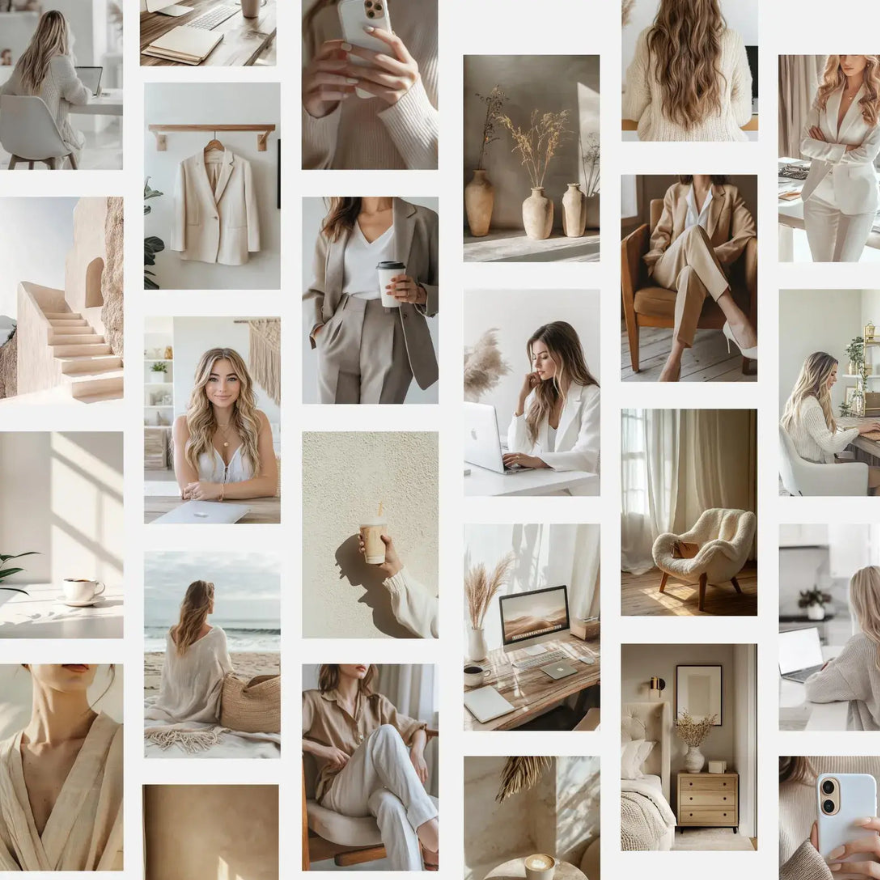 175+ Neutral Faceless Stock Photos for Social Media Luxury Women / Boho Lifestyle BUNDLE with PLR & MRR Rights