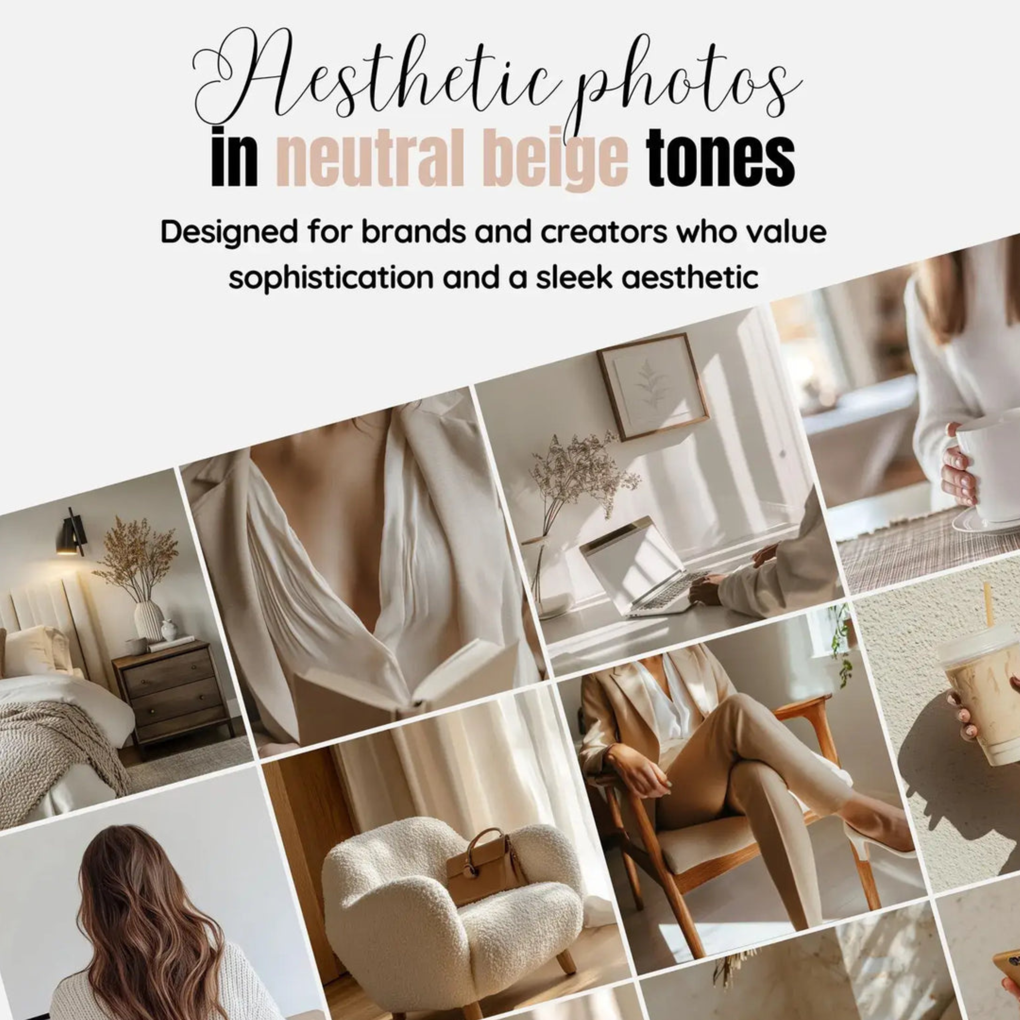 175+ Neutral Faceless Stock Photos for Social Media Luxury Women / Boho Lifestyle BUNDLE with PLR & MRR Rights