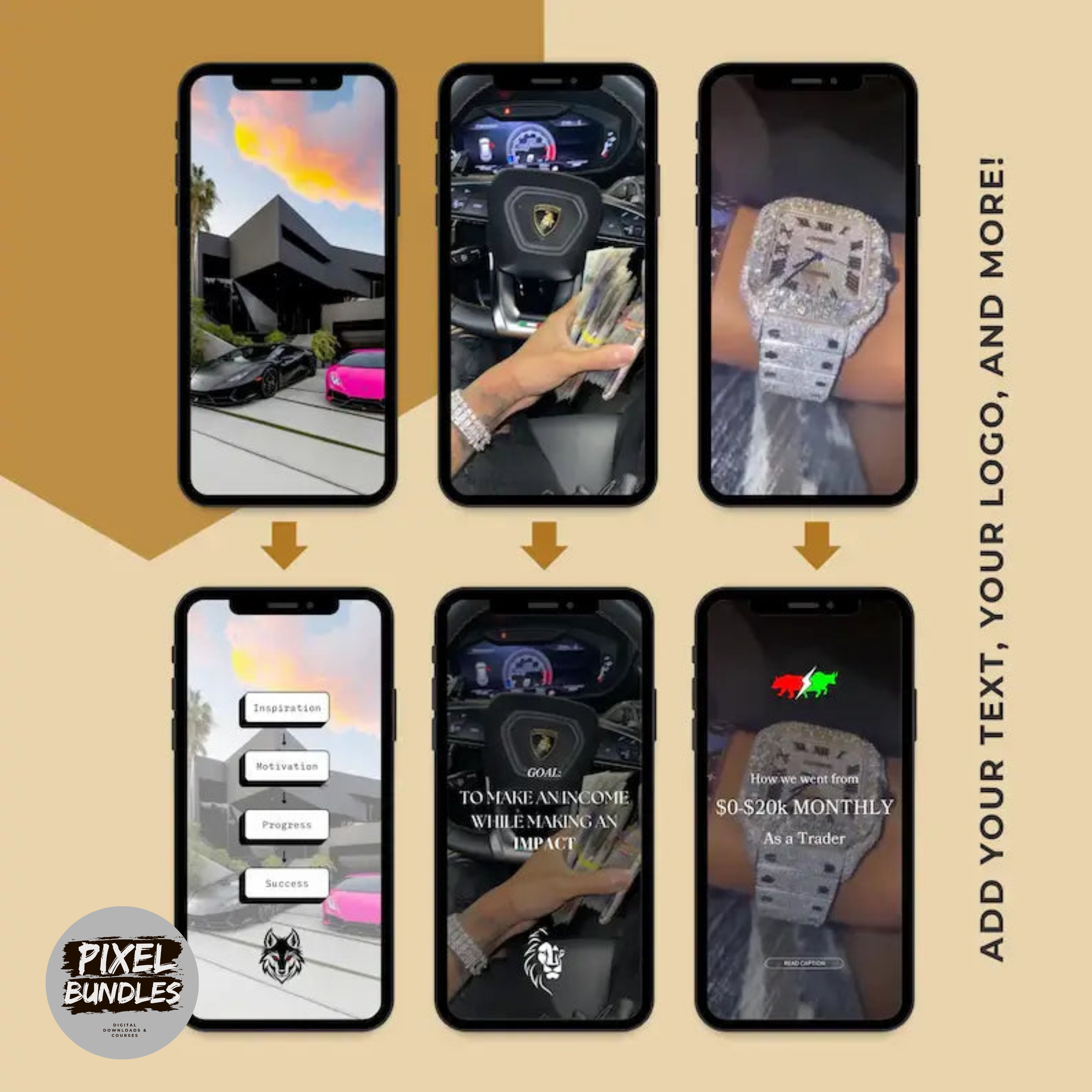 14,000+ Viral Luxury Rich Lifestyle Reels. With PLR & MRR