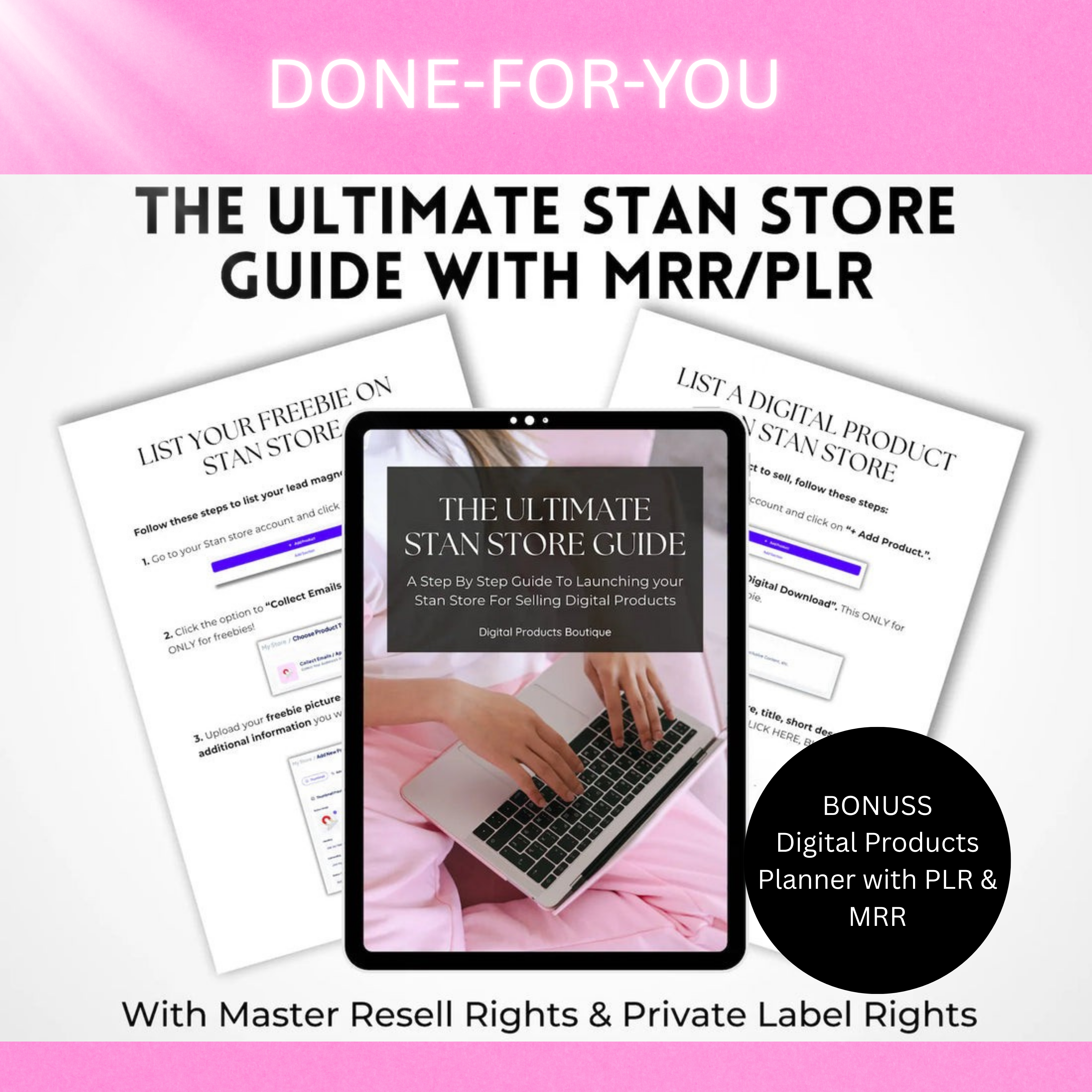The Ultimate Stan Store Guide PLR & MRR + CANVA Crash Course | DFY Digital Marketing Product