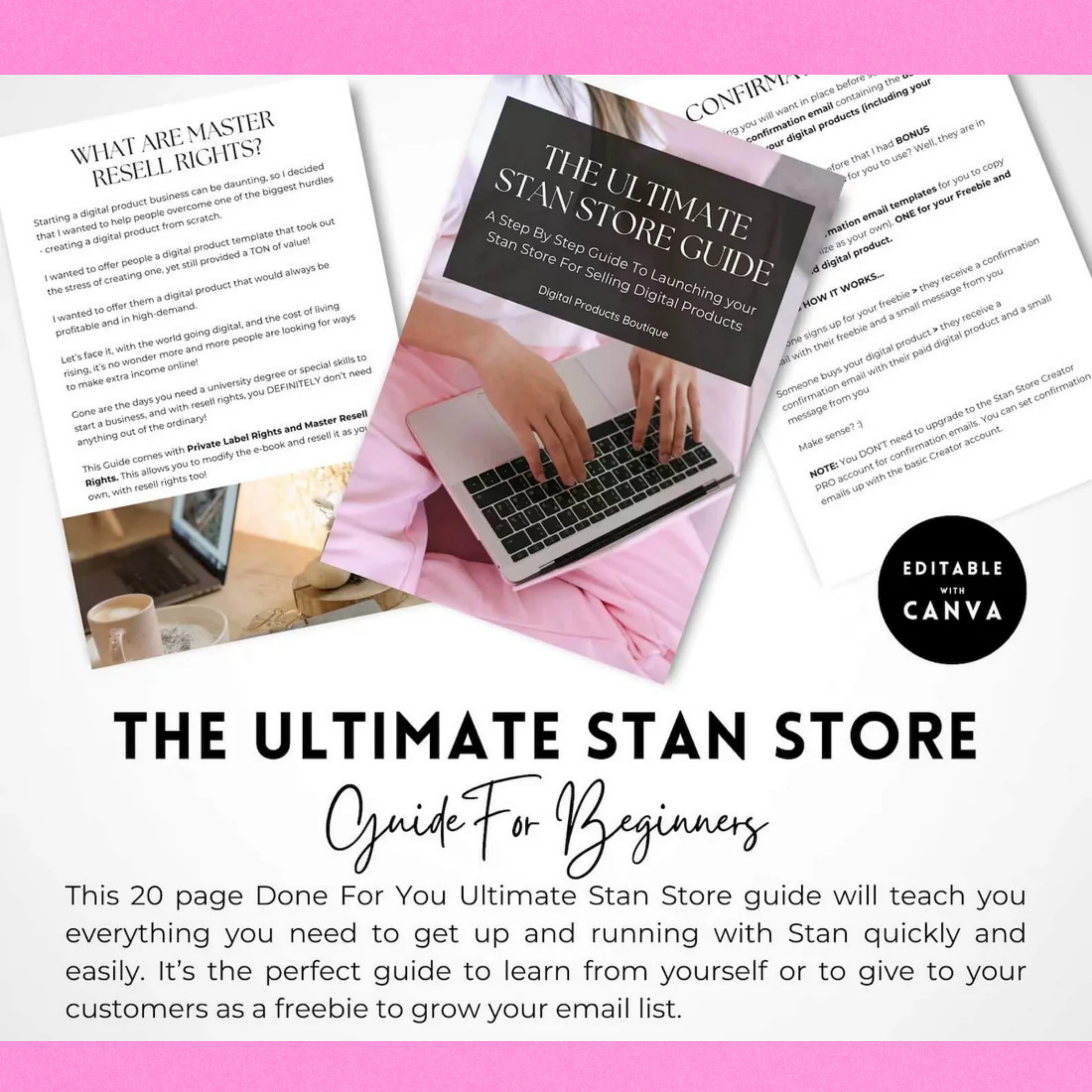 The Ultimate Stan Store Guide PLR & MRR + CANVA Crash Course | DFY Digital Marketing Product
