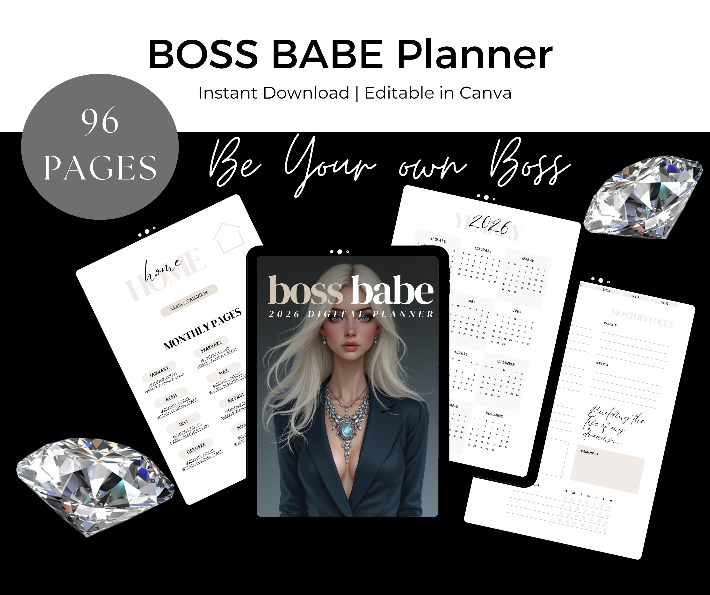 Boss Babe 2026 Digital Planner
