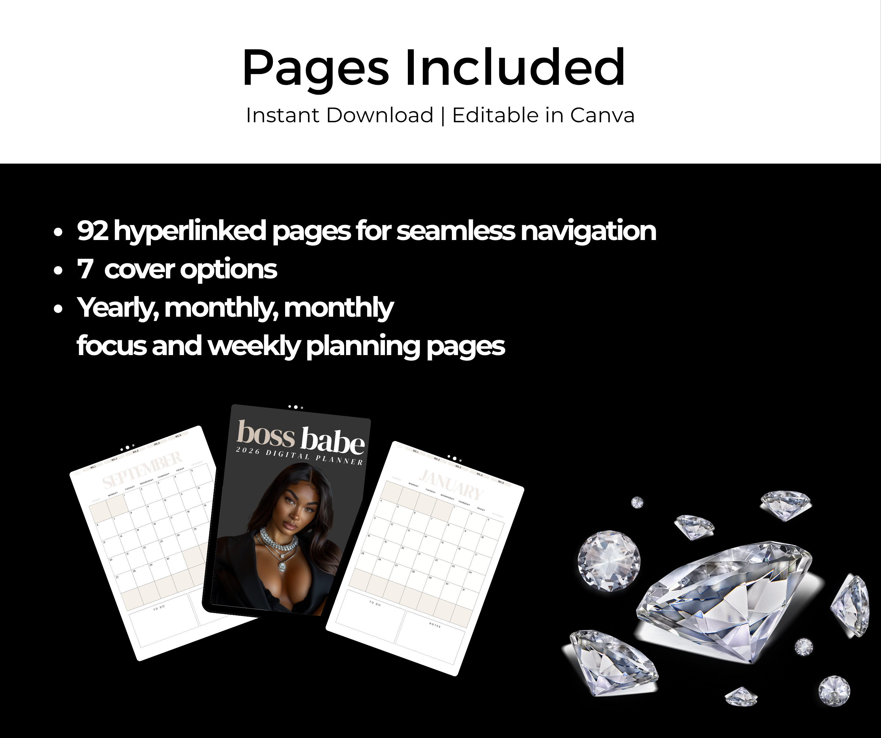 Boss Babe 2026 Digital Planner