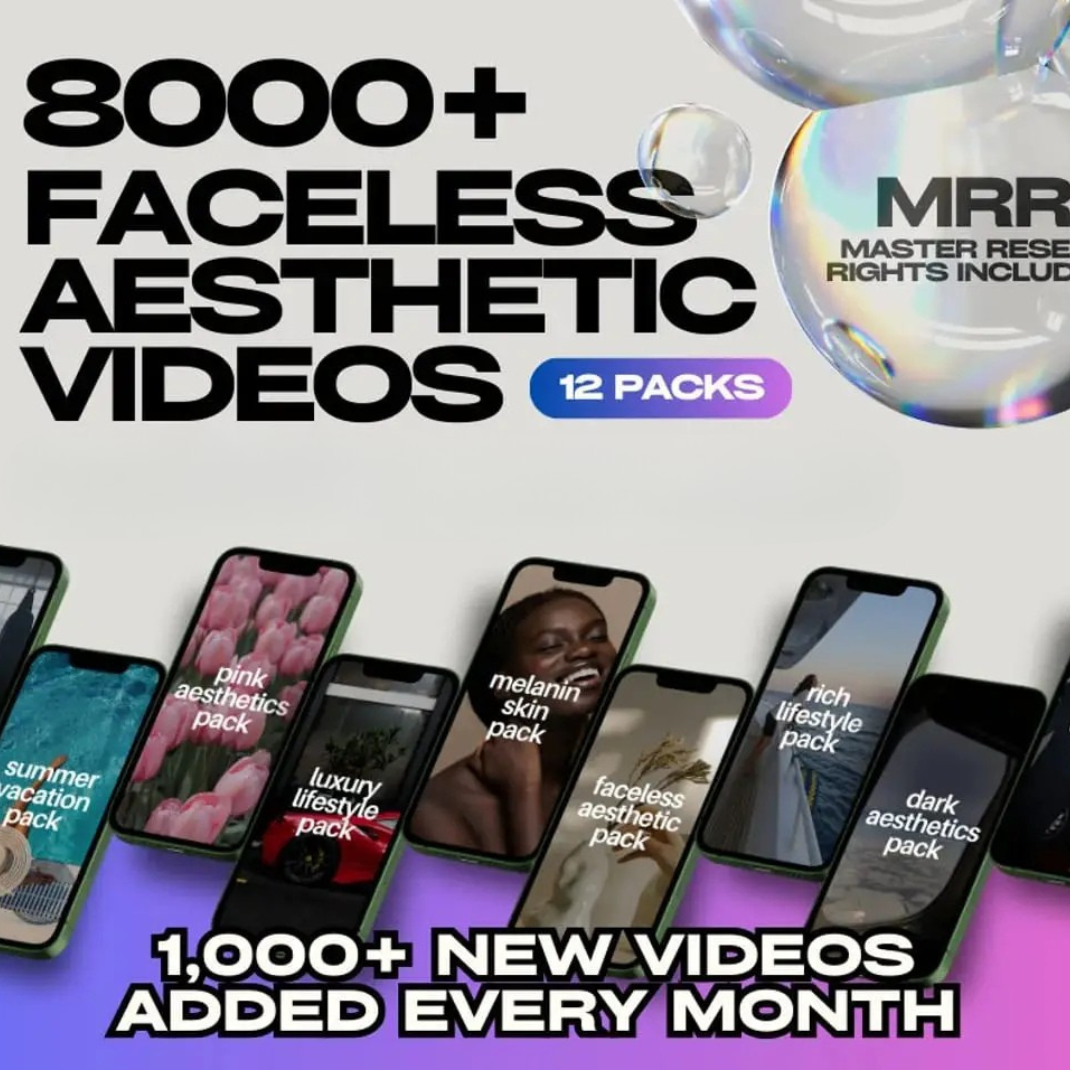 Aesthetic Reels Video Pack – 8,000+ MRR & PLR Templates