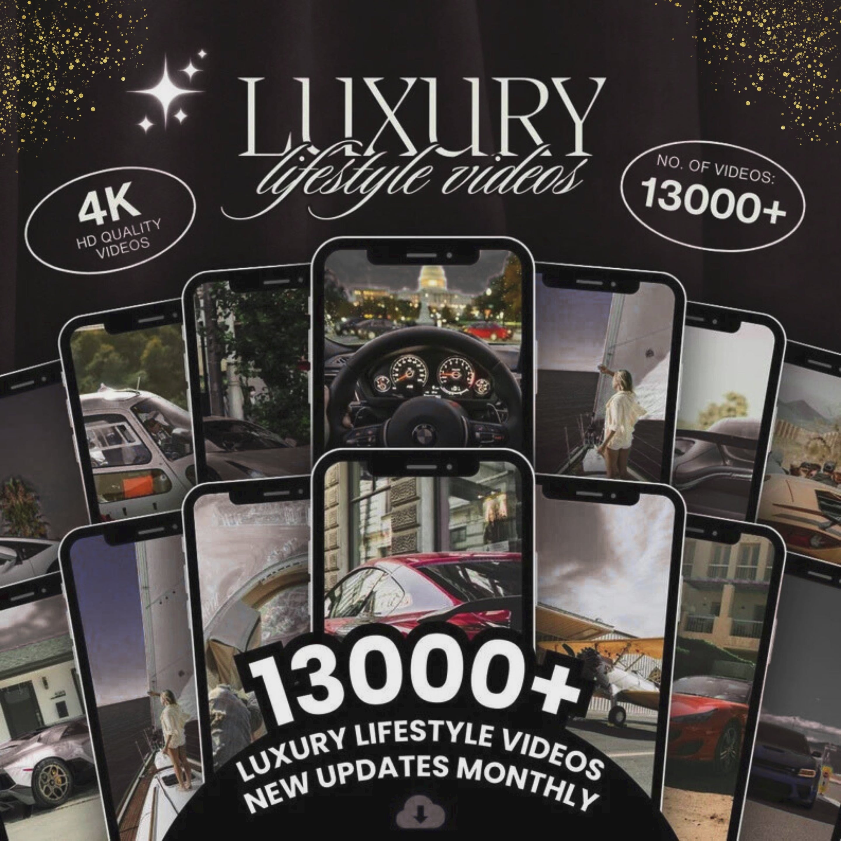 13.000+ Viral Luxury Reels + FREE Faceless Reel Guide